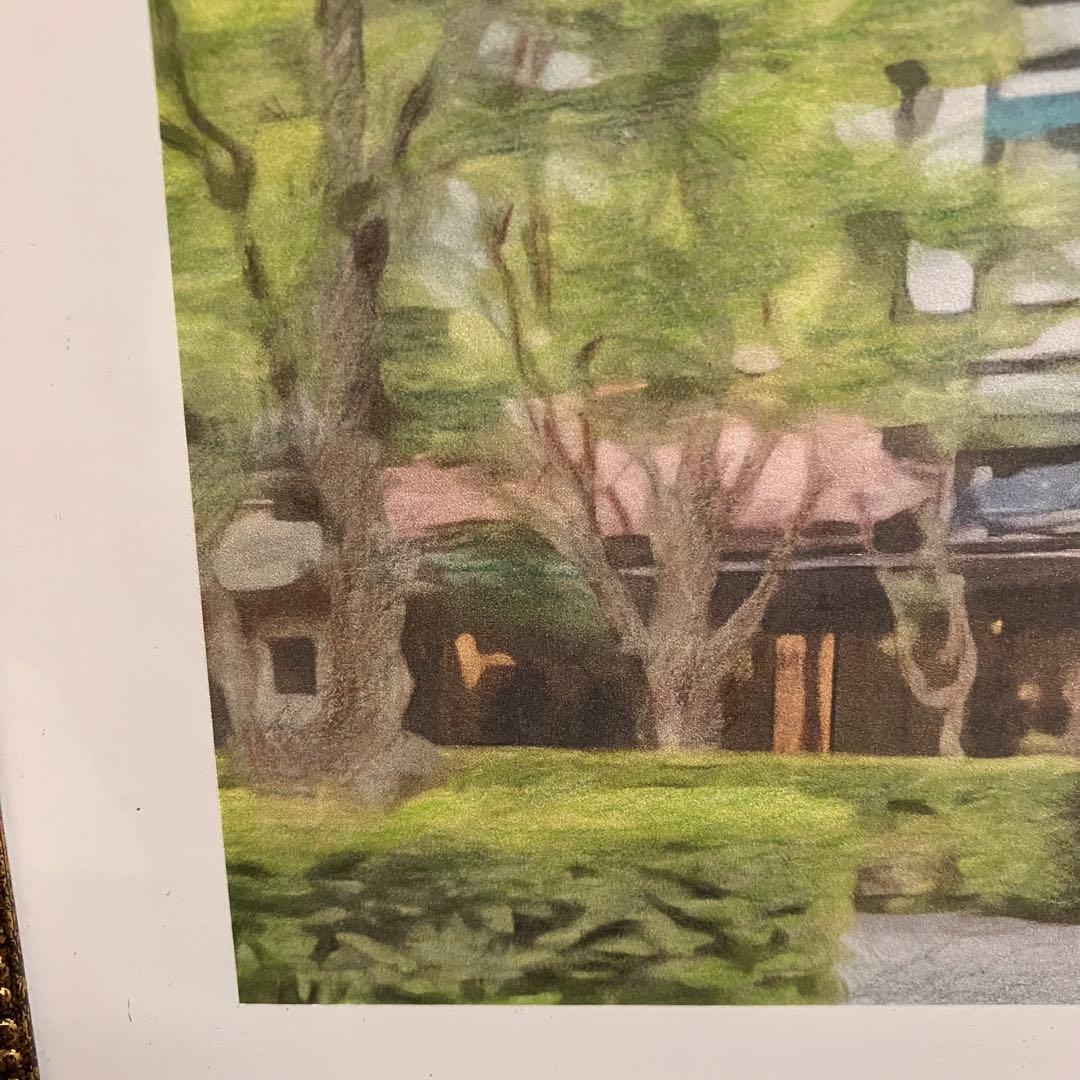 ジブリアート⑦ 風立ちぬより「万平ホテル」額装品　額縁寸法32.7㎝×24.0㎝