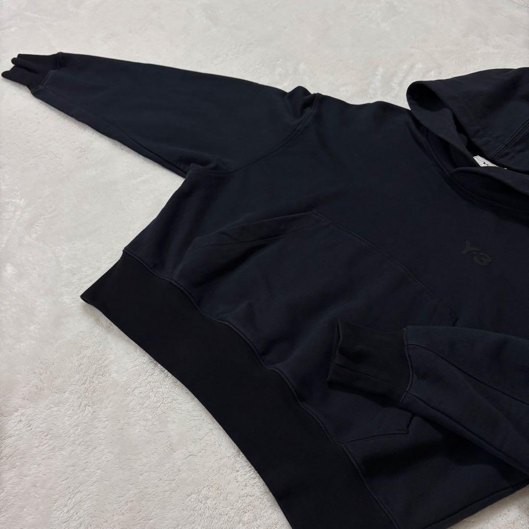 Y-3 ロゴ フーディ パーカー ブラック サイズ50 ワイドシルエット　短丈