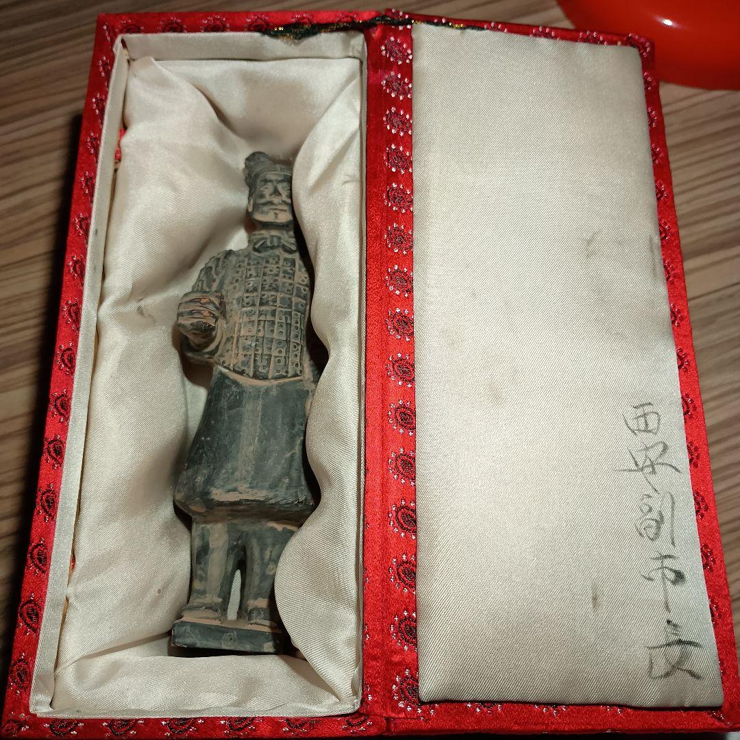 陶器製 兵士像 専用ケース付き 約10cm