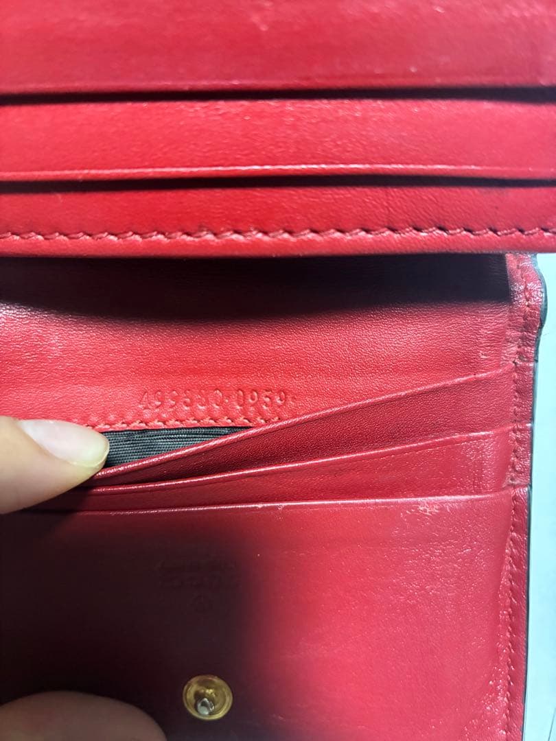 Y*マ様 グッチ ミスティックキャット スプリーム GG PVC 折り財布