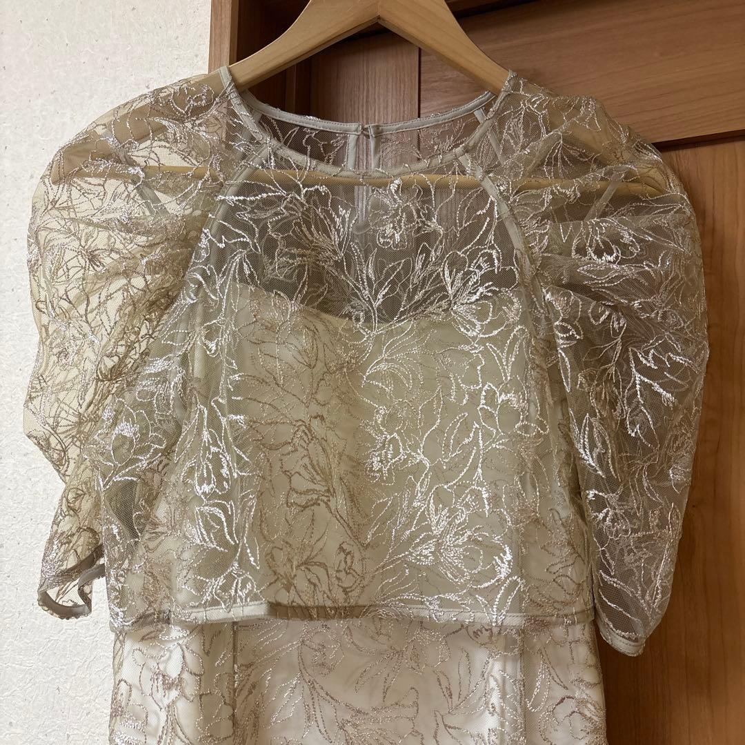 LE’RURE リルアー　刺繍レースレイヤードドレス　オケージョンドレス