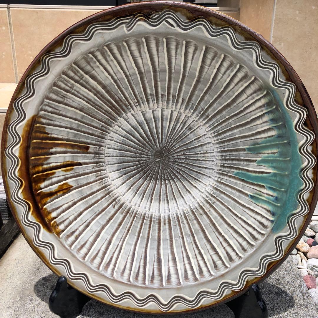 小鹿田焼　大皿　陶器