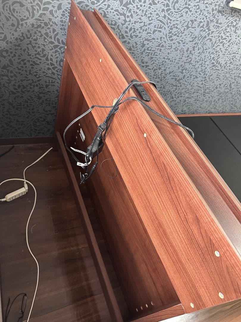 【お得】ベッドフレーム シングル ニューライトブラウン 宮 コンセント