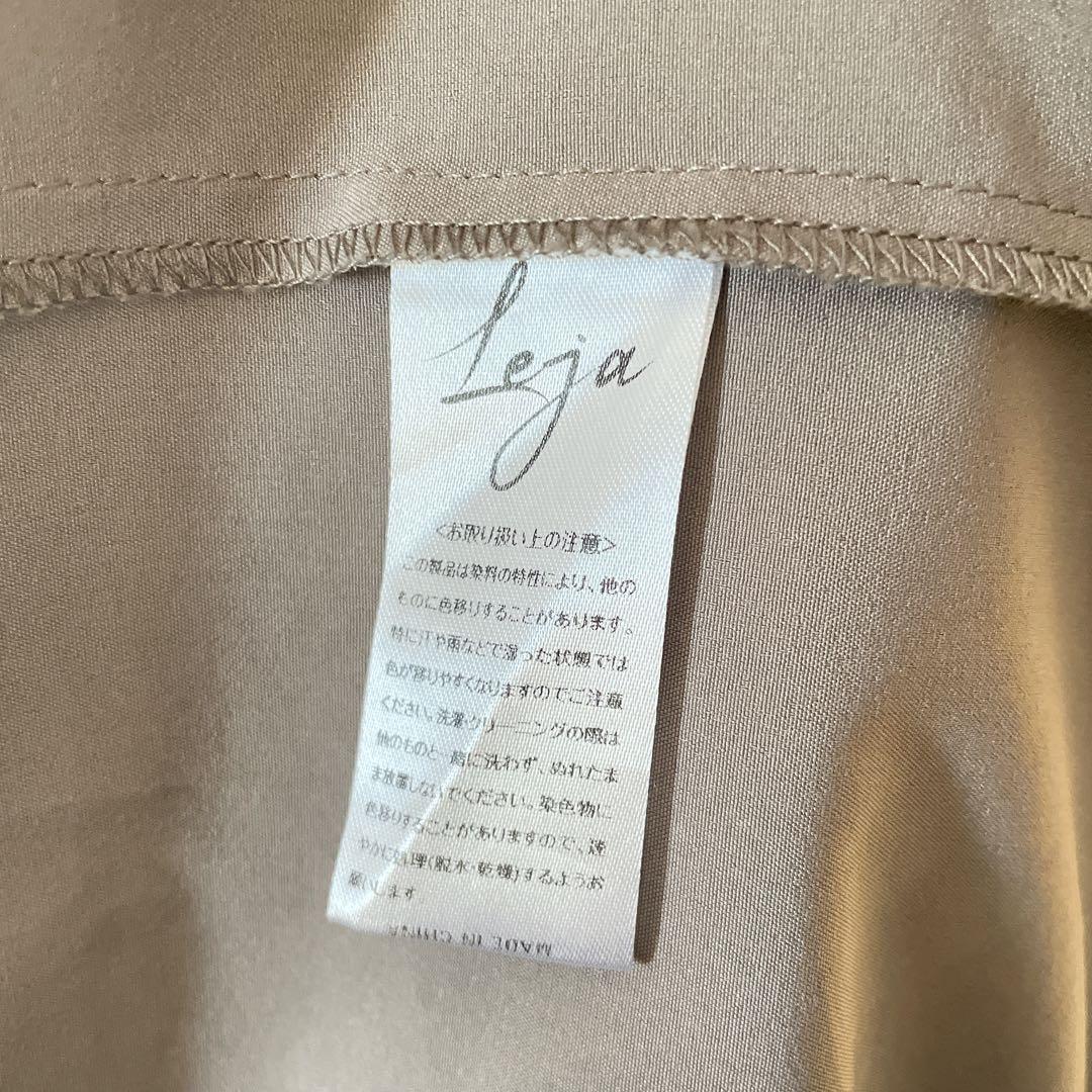 Leja 異素材シアー刺繍レース　ワンピースパーティードレス　結婚式