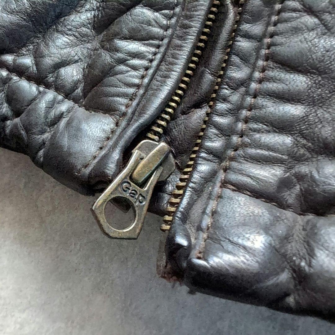 GAP シングルライダース 牛革 リアルレザー Lサイズ ブラウン