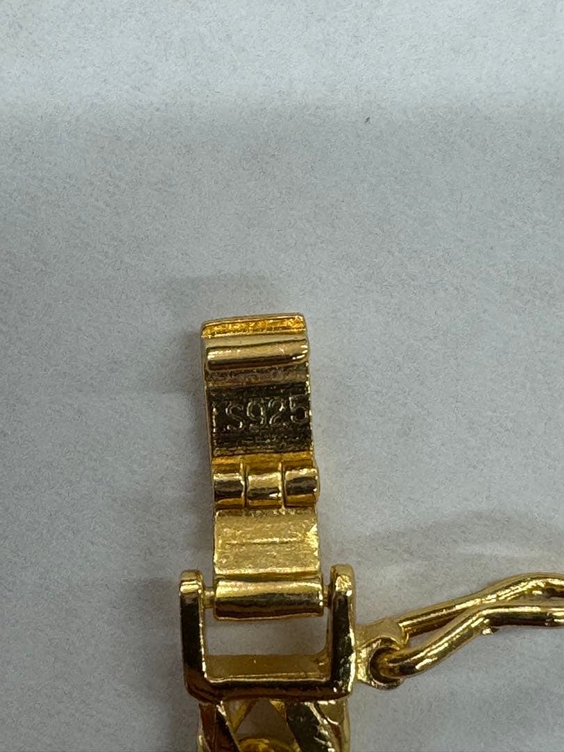 金メッキ チェーンブレスレット 925刻印