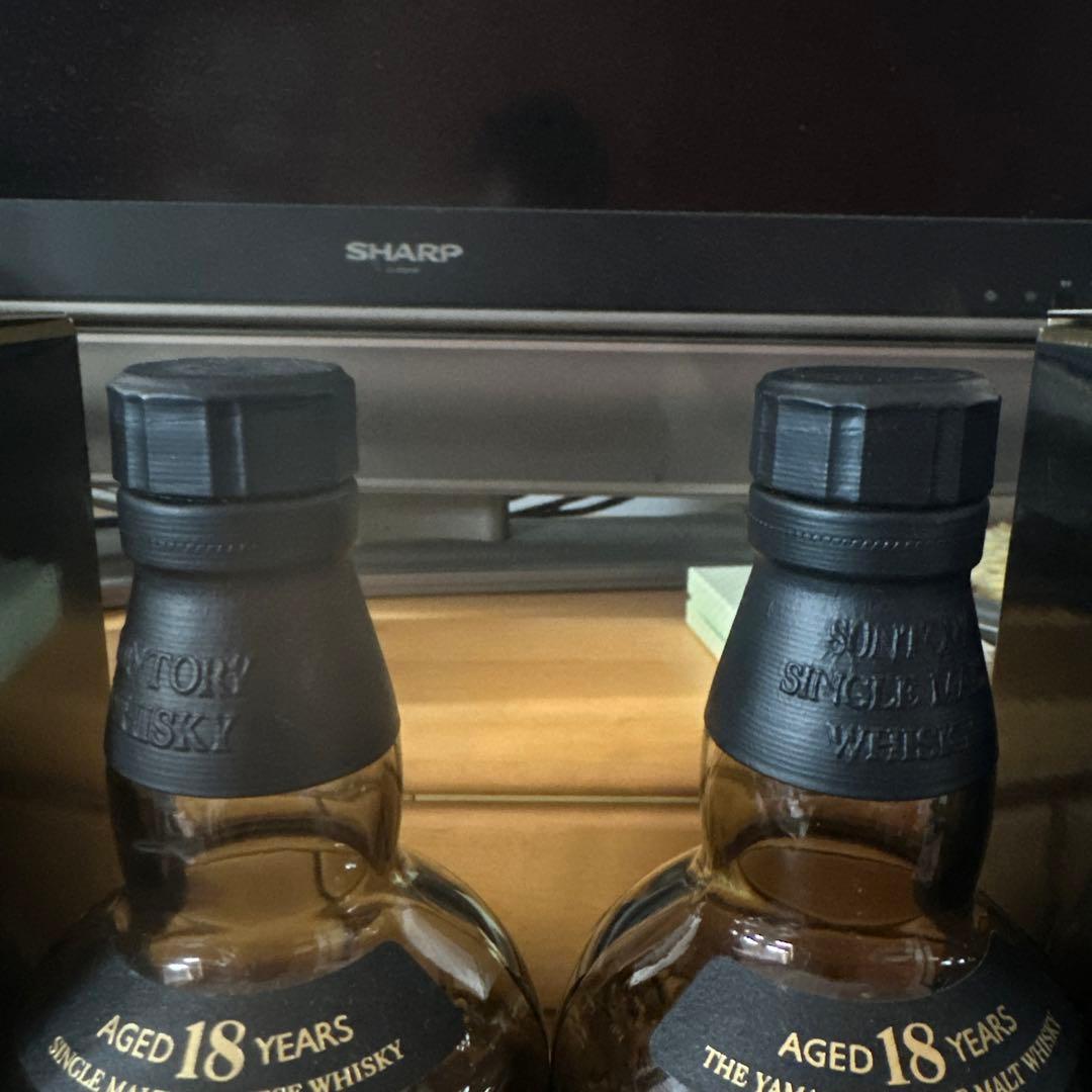 山崎18年空き瓶と空箱