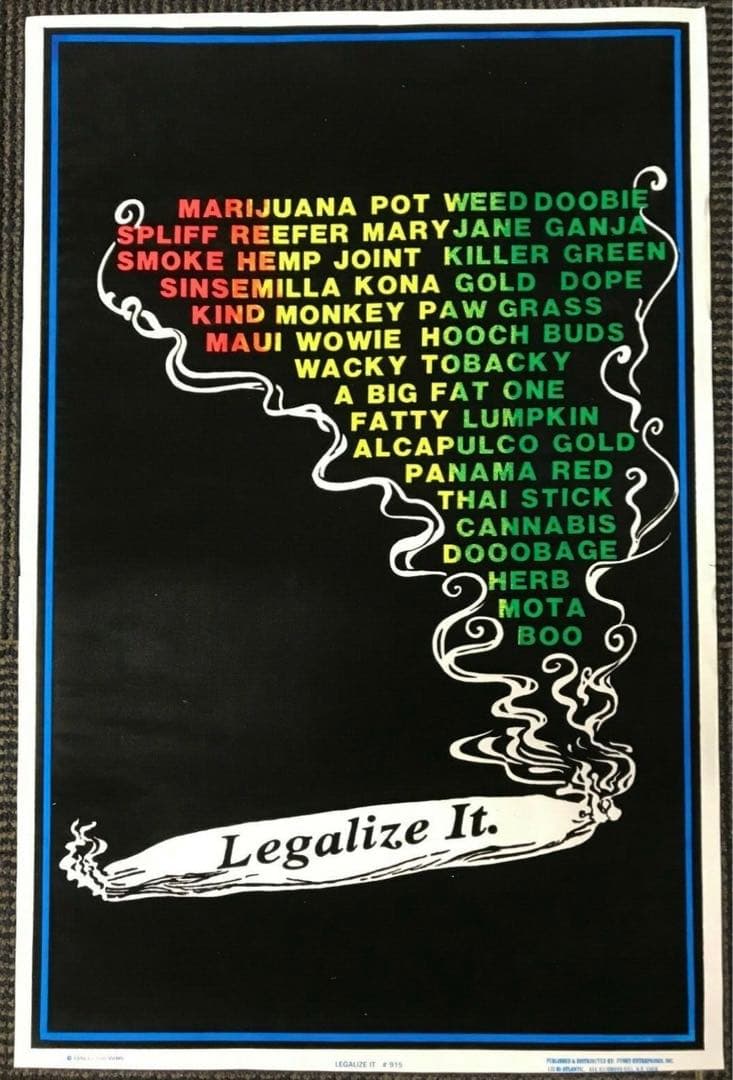 レア　ブラックライトポスター　fashion victimサイケデリック大麻