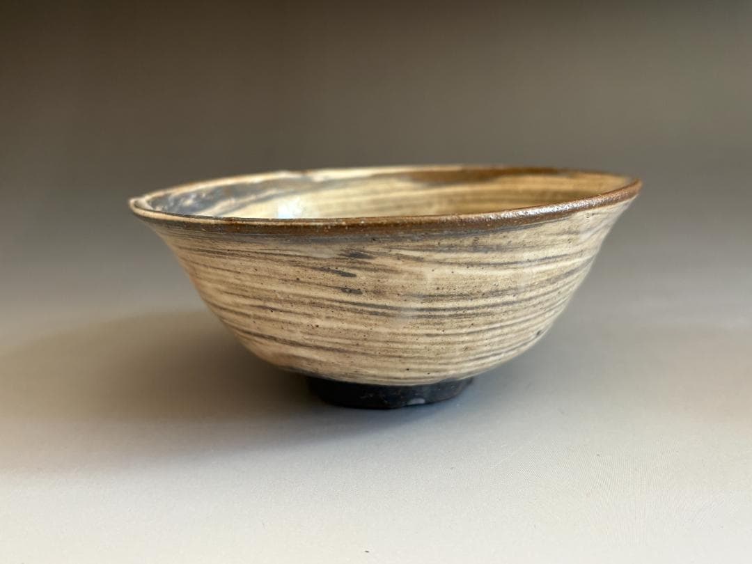 加藤芳右衛門　刷毛目茶碗　久田宗也　尋牛斎書付　銘「老浪」　茶道具　表千家