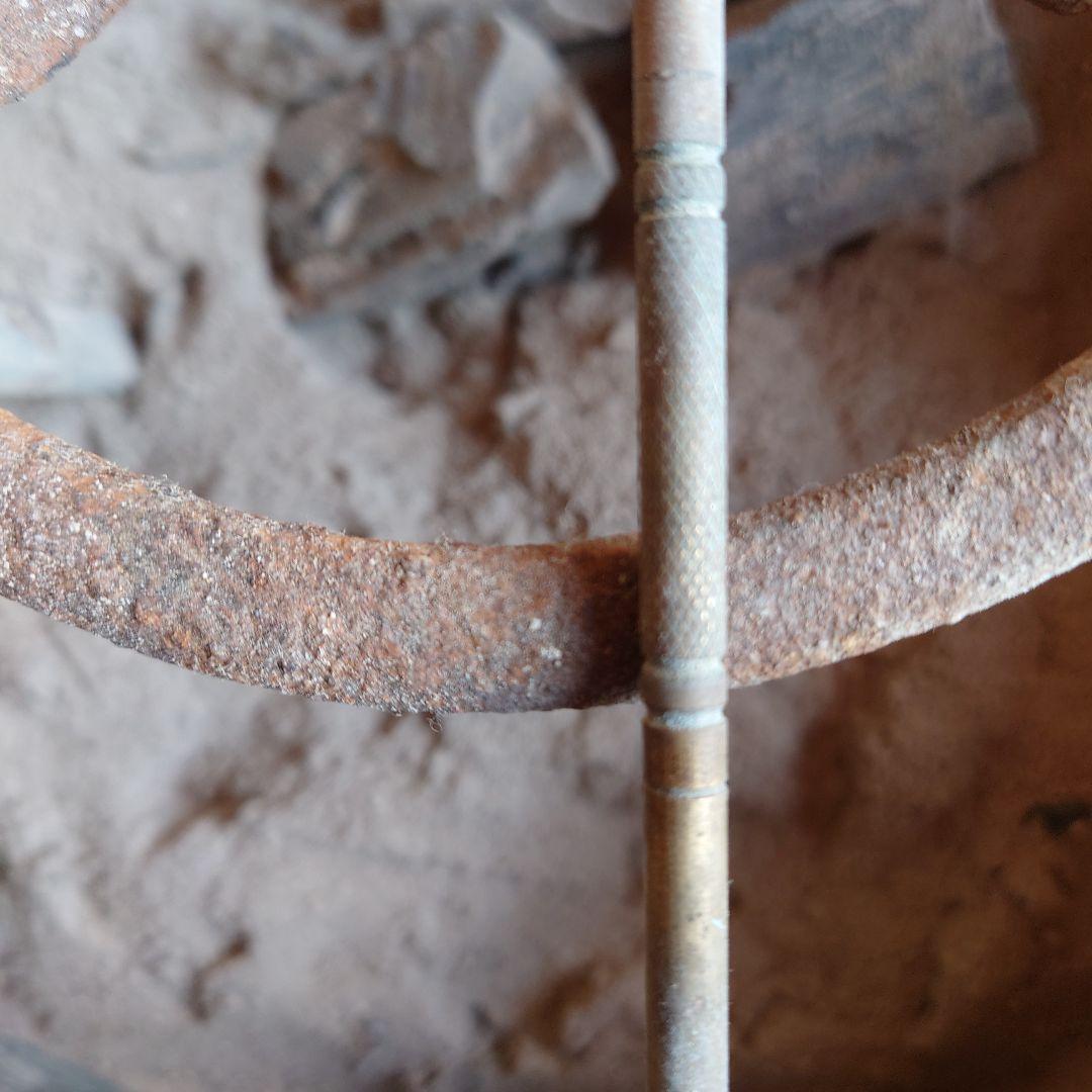 金属真鍮製 火鉢 山水画の装飾