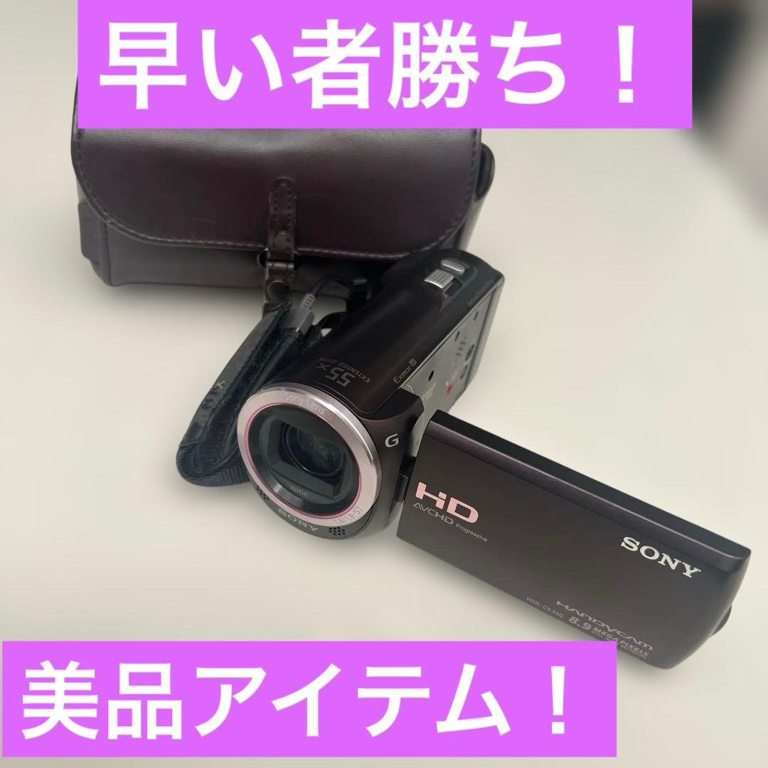 【美品】SONY HDR-CX390 ハンディカム ボルドーブラウン