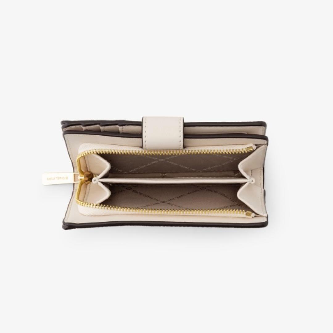 【未使用】MICHAEL KORS マイケルコース 二つ折り財布 アイボリー