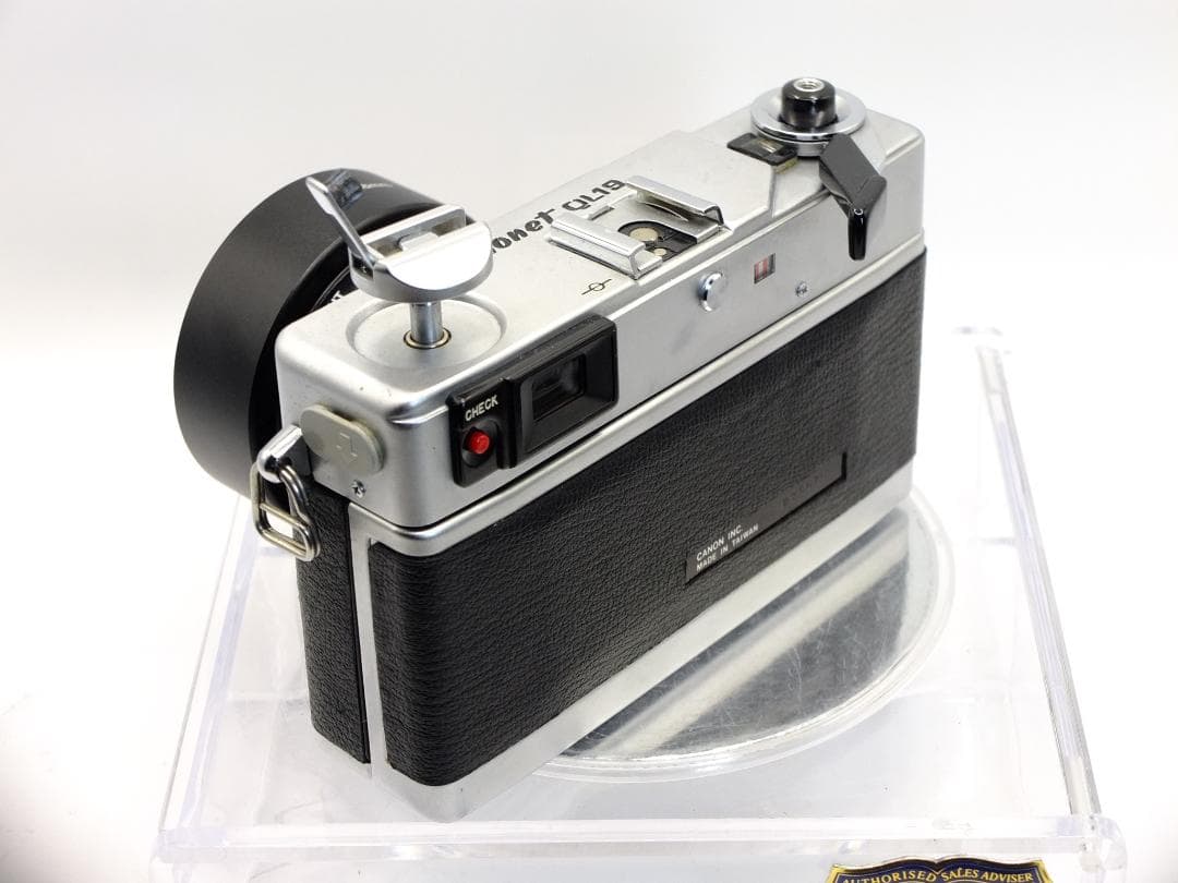 【実写確認整備品】キャノネットQL19G-Ⅲ／45mmf1.9メタルフード付