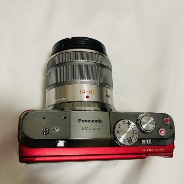 Panasonic LUMIX DMC-GF6W ダブルレンズキット レッド