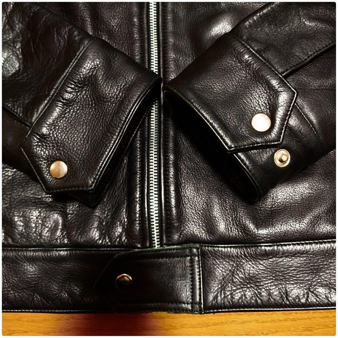 【本日17時迄限定超特価】 グッドロッキン ダイヤカットカウレザージャケット L