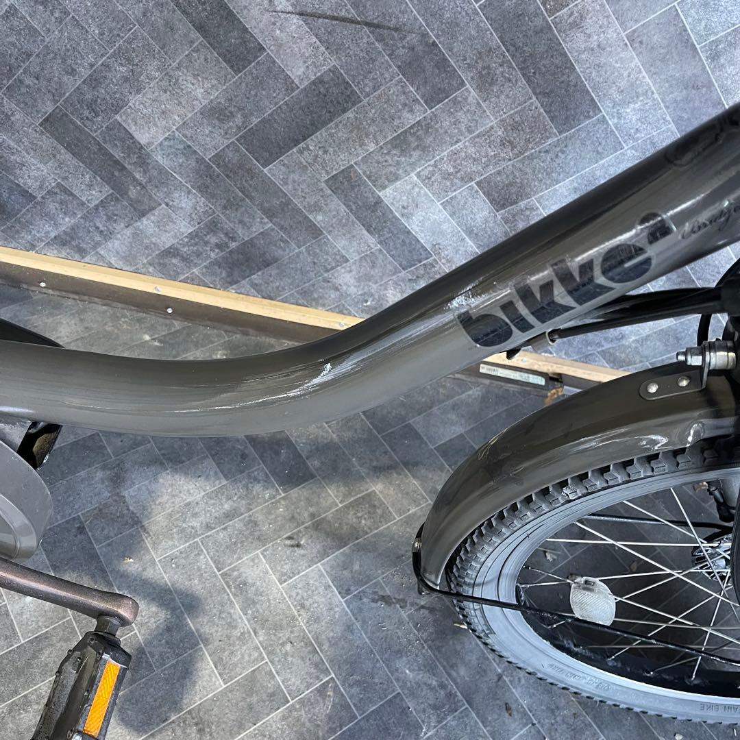 送料無料条件付Bikke電動アシスト自転車 ブラック 小径タイヤ
