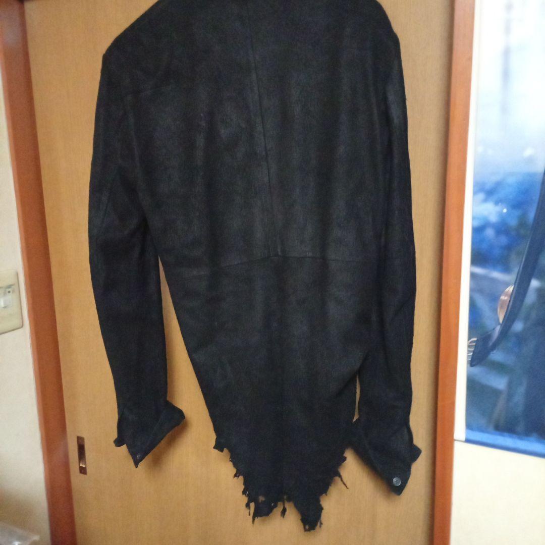 メルカリ市限定値下げユリウス　ディアスキンダメージレザーシャツ