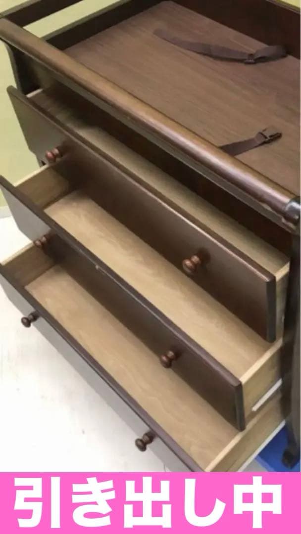 超希少♦️高級 ヴィンテージ♦️猫脚 飾り棚付 チェスト♦️ダークブラウン♦️送料込