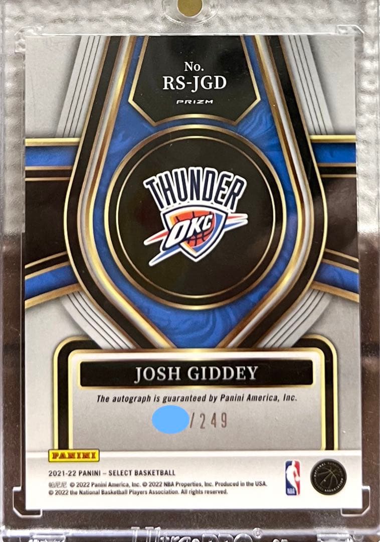 Josh Giddey RC auto /249シリ select