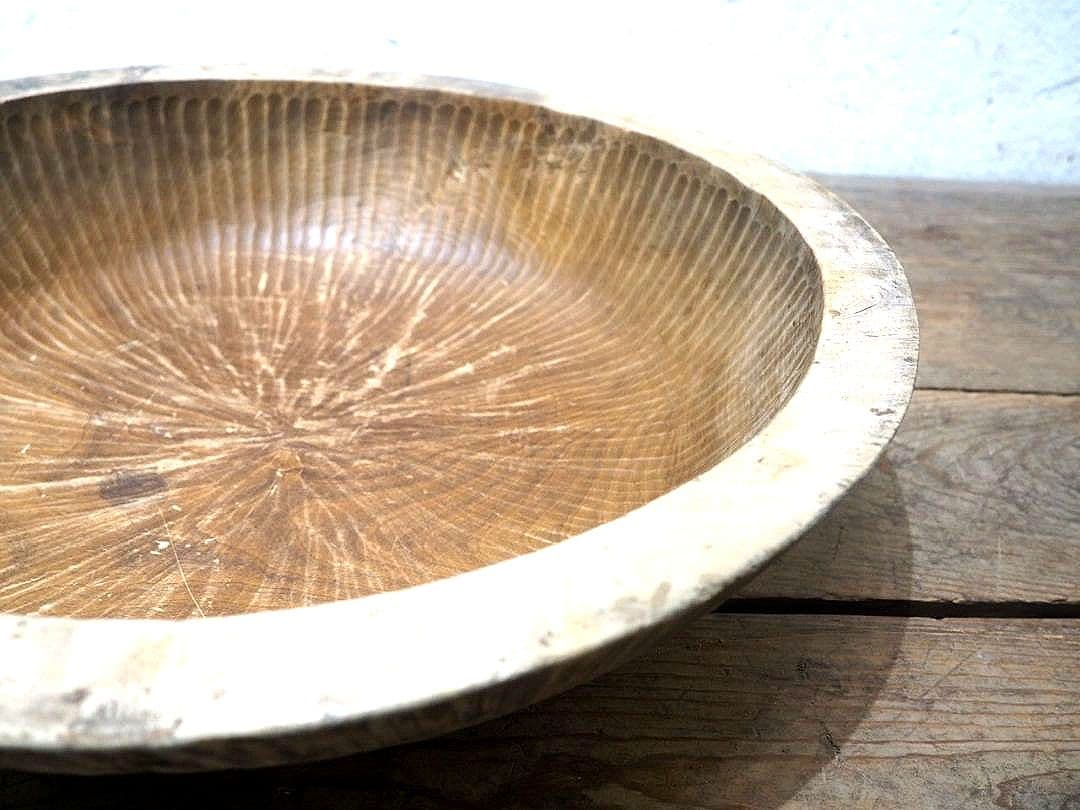 1322 W50cm レトロなこね鉢　捏ね鉢　蕎麦打ち　うどん　古道具　木皿