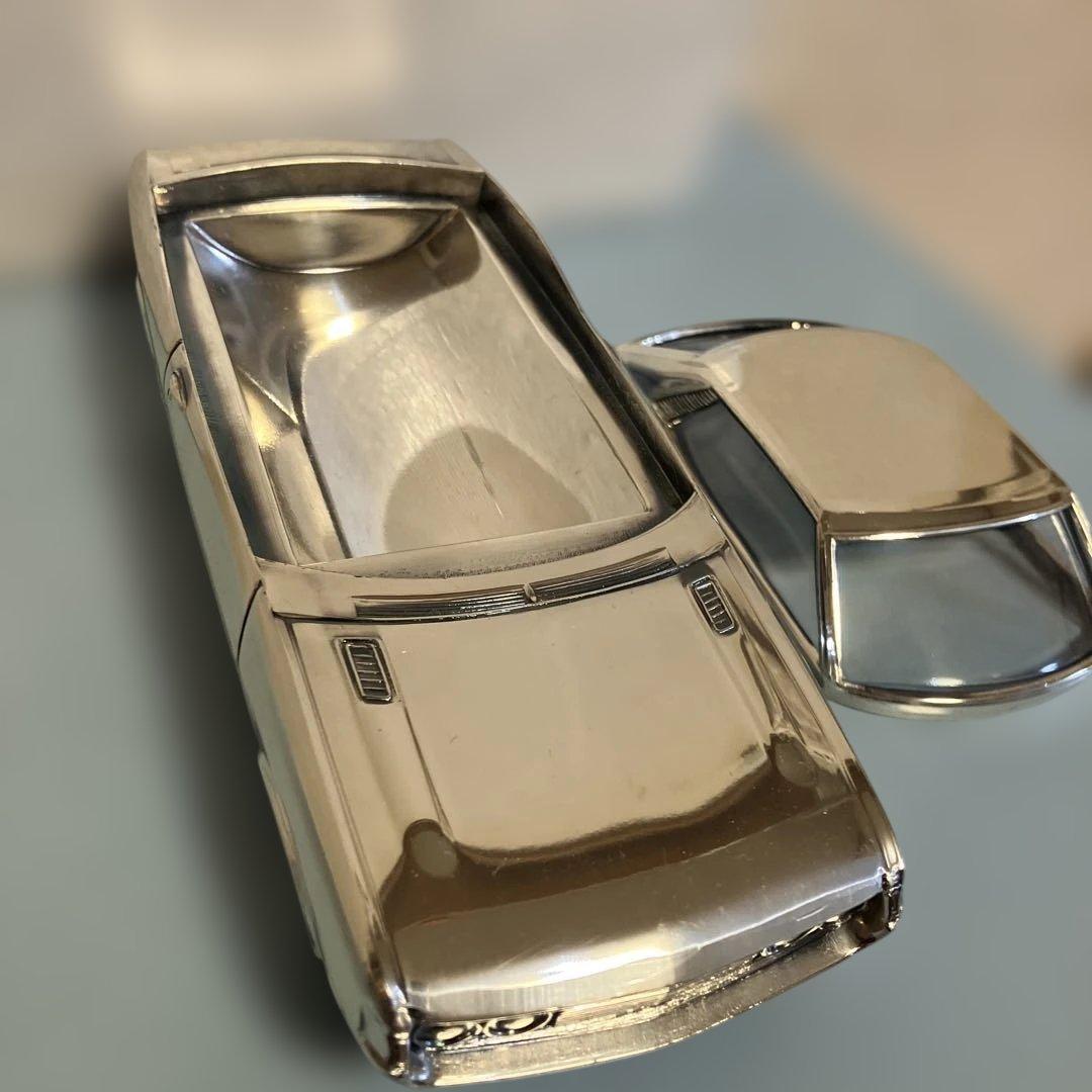 当時ものトヨタセリカ　金属製メタルシガレットケース　シルバー非売品