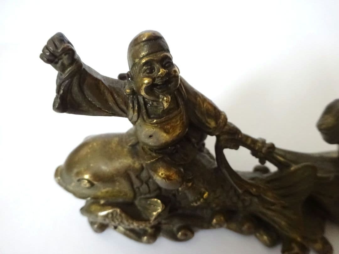 恵比寿さんと大黒天さんの置物　金属製 　インテリア　七福神　金属工芸