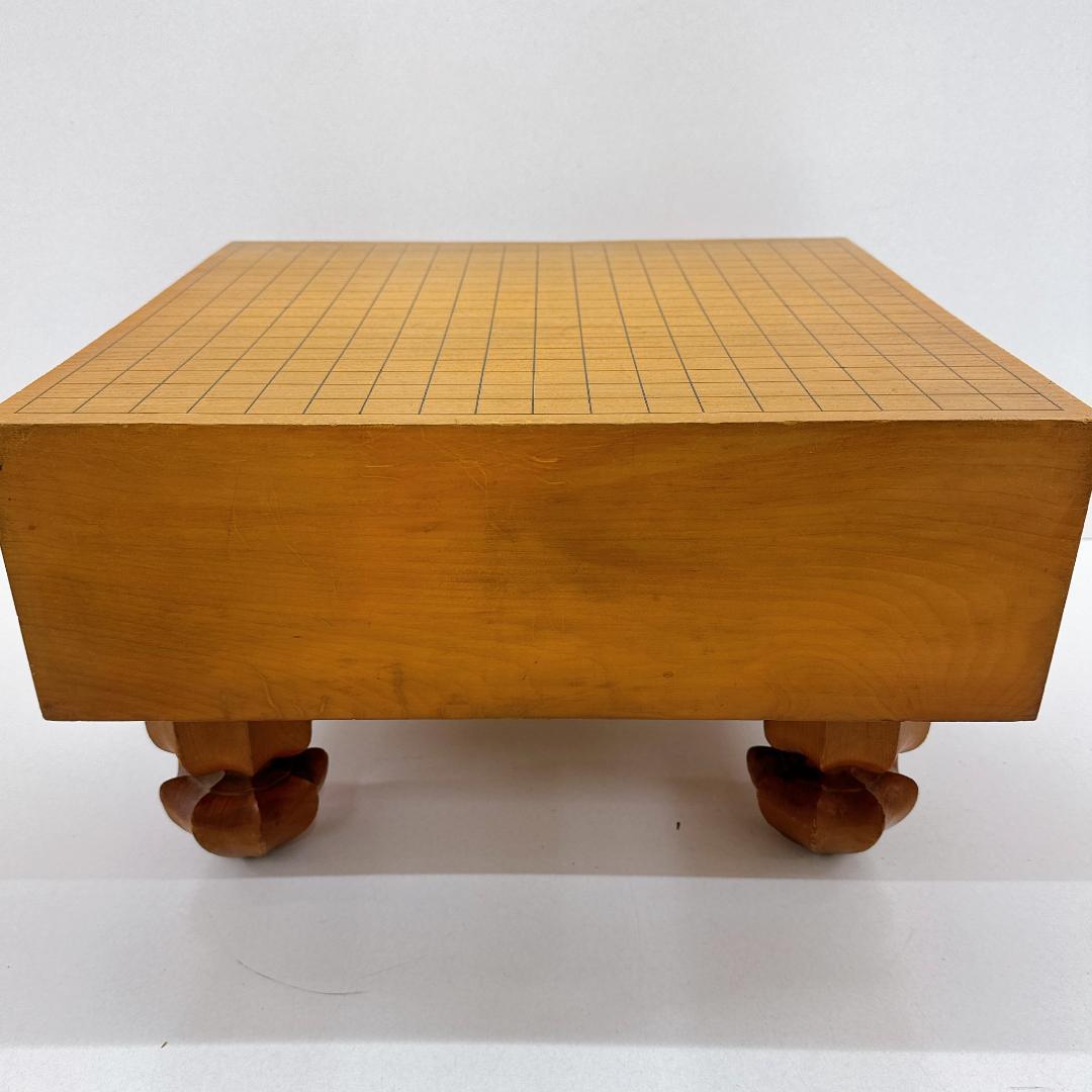 【美品】囲碁盤 脚つき　木製囲碁盤セット　白石・黒石付き
