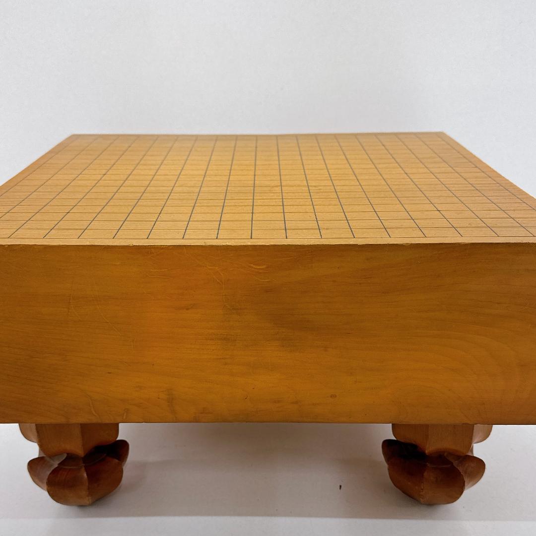 【美品】囲碁盤 脚つき　木製囲碁盤セット　白石・黒石付き