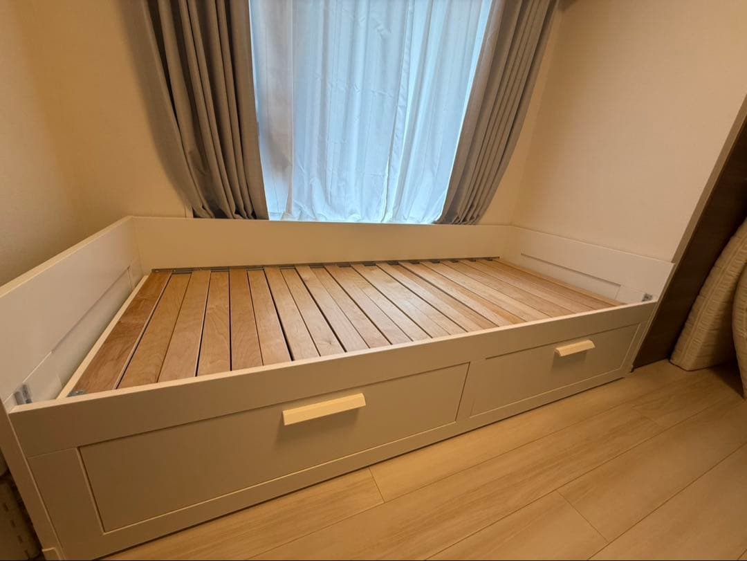 IKEA BRIMNES デイベッドフレーム ホワイト 80x200 cm