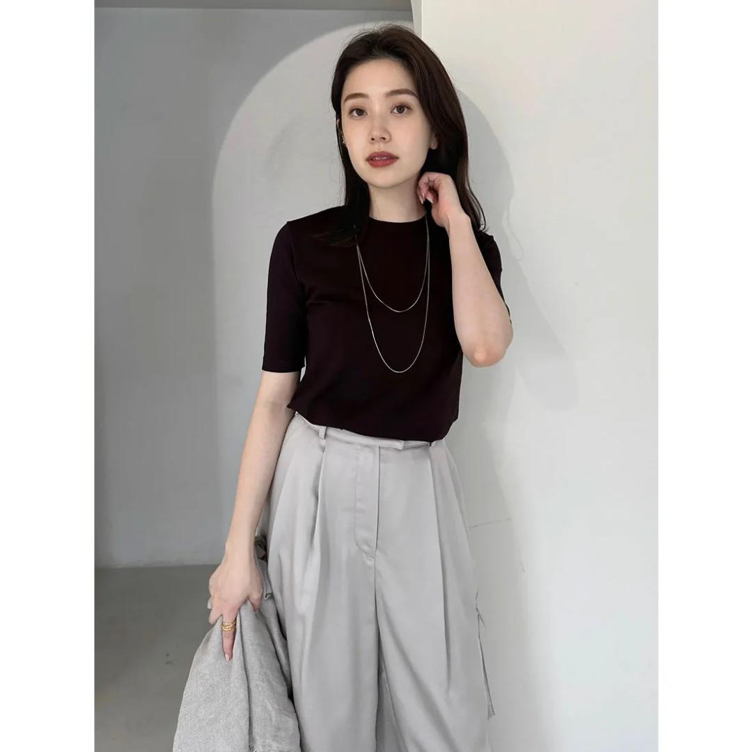 めぇ様★未使用★anuans｜定価1,8万 24SS 綺麗め サテンカーゴパンツ