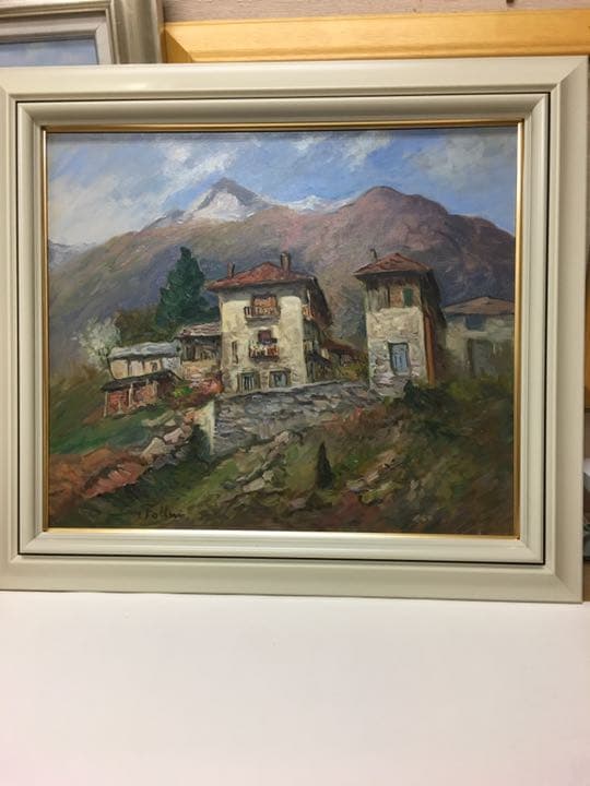 絵画肉筆画油絵 画家イタリア  ホーリニー作品直筆オリジナル厚塗り絵画