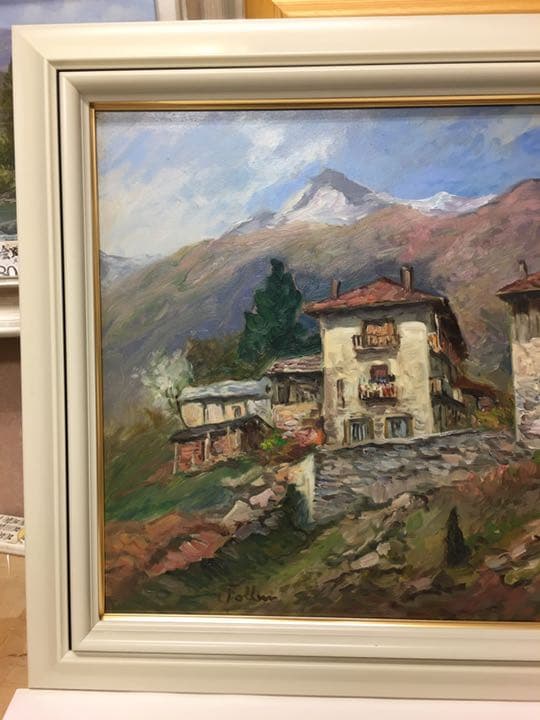 絵画肉筆画油絵 画家イタリア  ホーリニー作品直筆オリジナル厚塗り絵画