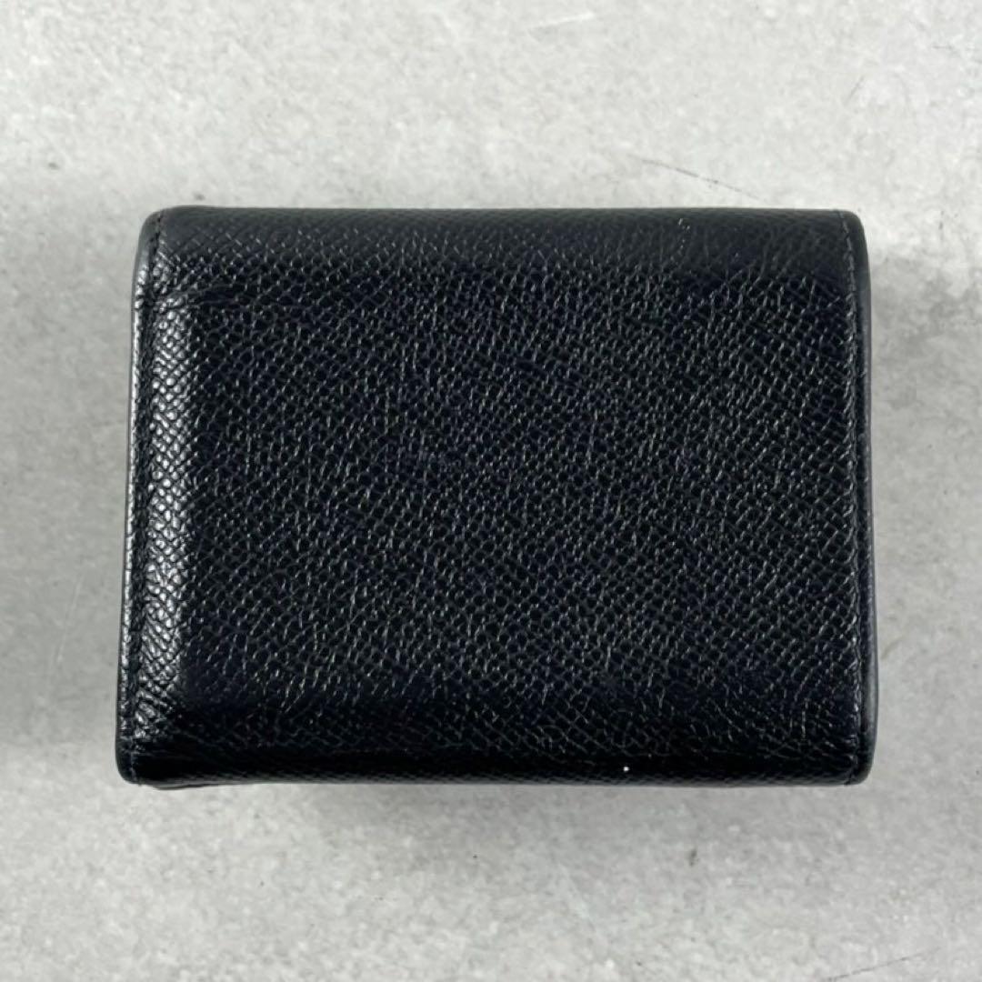 【美品】ブルガリ 三つ折り財布 ビーゼロワン ブラック レザー