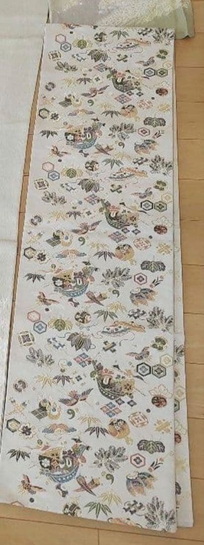 ★宝尽くし袋帯 高級 正絹 宝物柄の唐織 日本製袋帯　帯のみ★