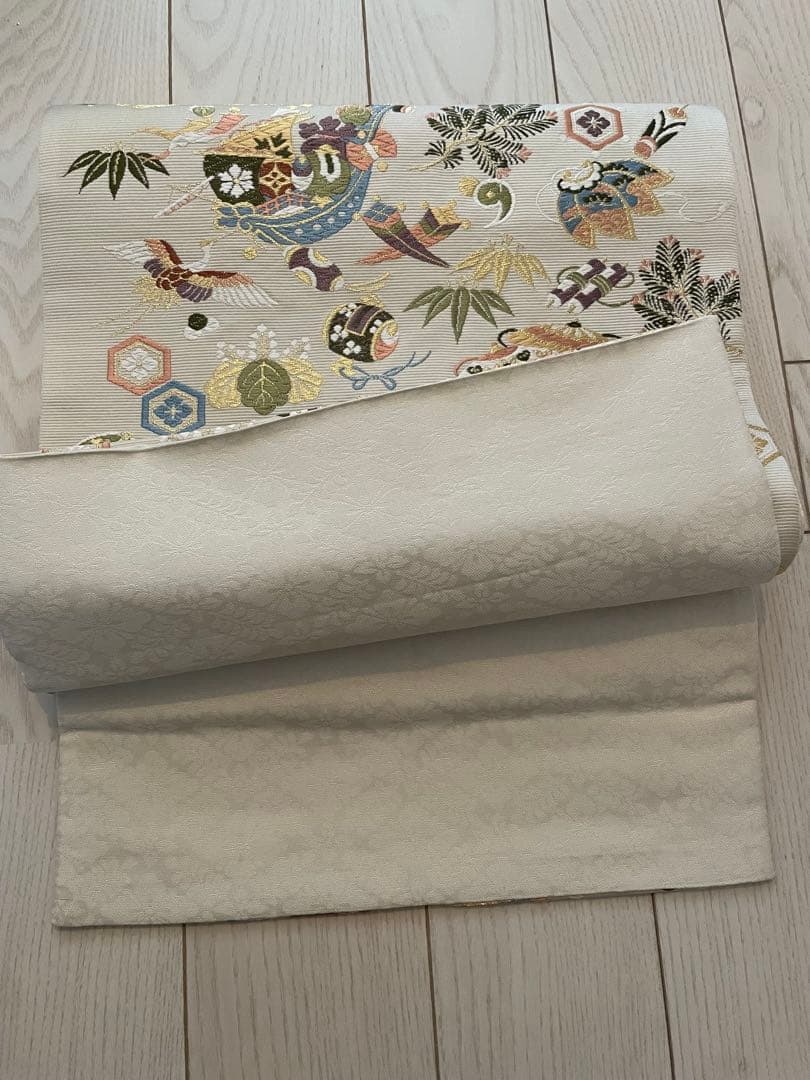 ★宝尽くし袋帯 高級 正絹 宝物柄の唐織 日本製袋帯　帯のみ★