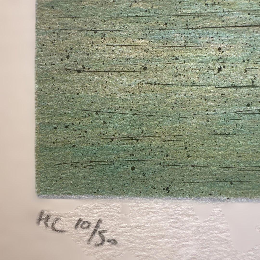 真作　リトグラフ　ラフレスキ- 価値ある大型美術品　インテリア版画絵画　風景画