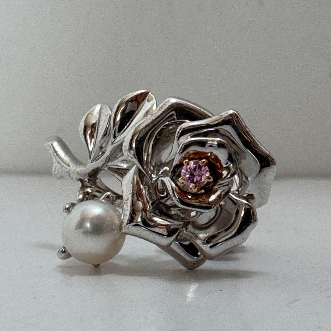 MIKIMOTO ミキモト ピンクサファイア パールブローチ