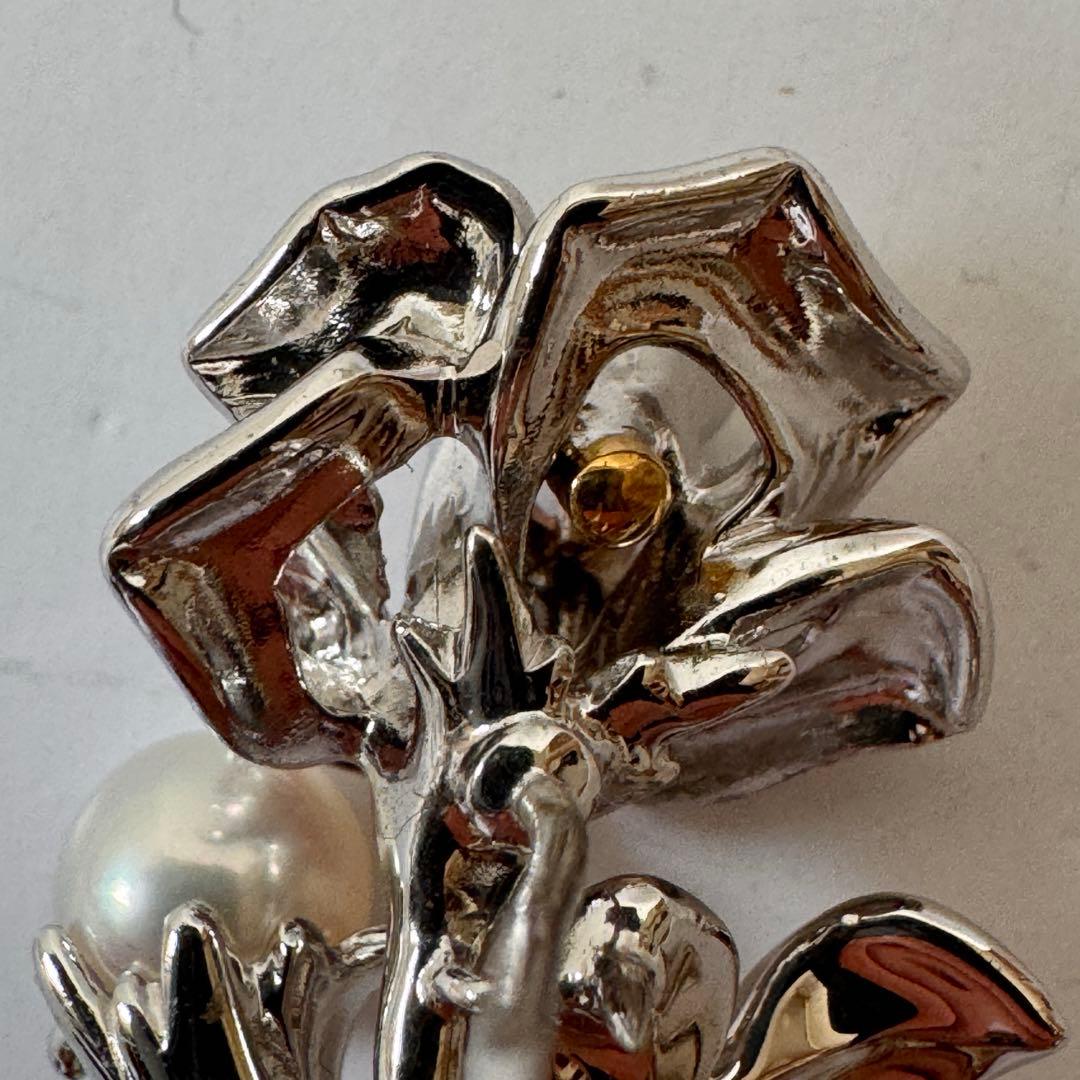 MIKIMOTO ミキモト ピンクサファイア パールブローチ