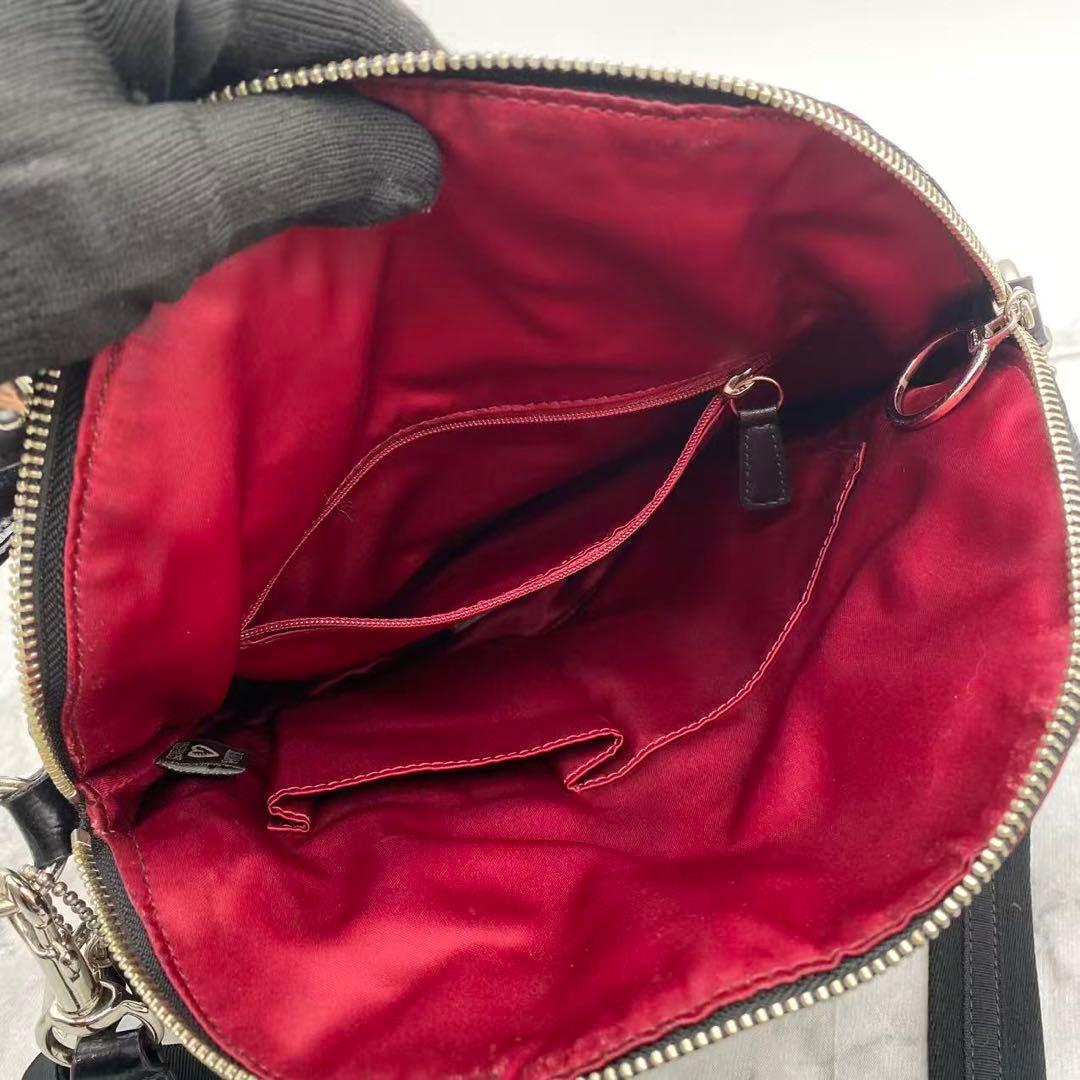 コーチ　ショルダーバッグ　肩掛け　斜め掛け　キャンバス　ポピー　18714