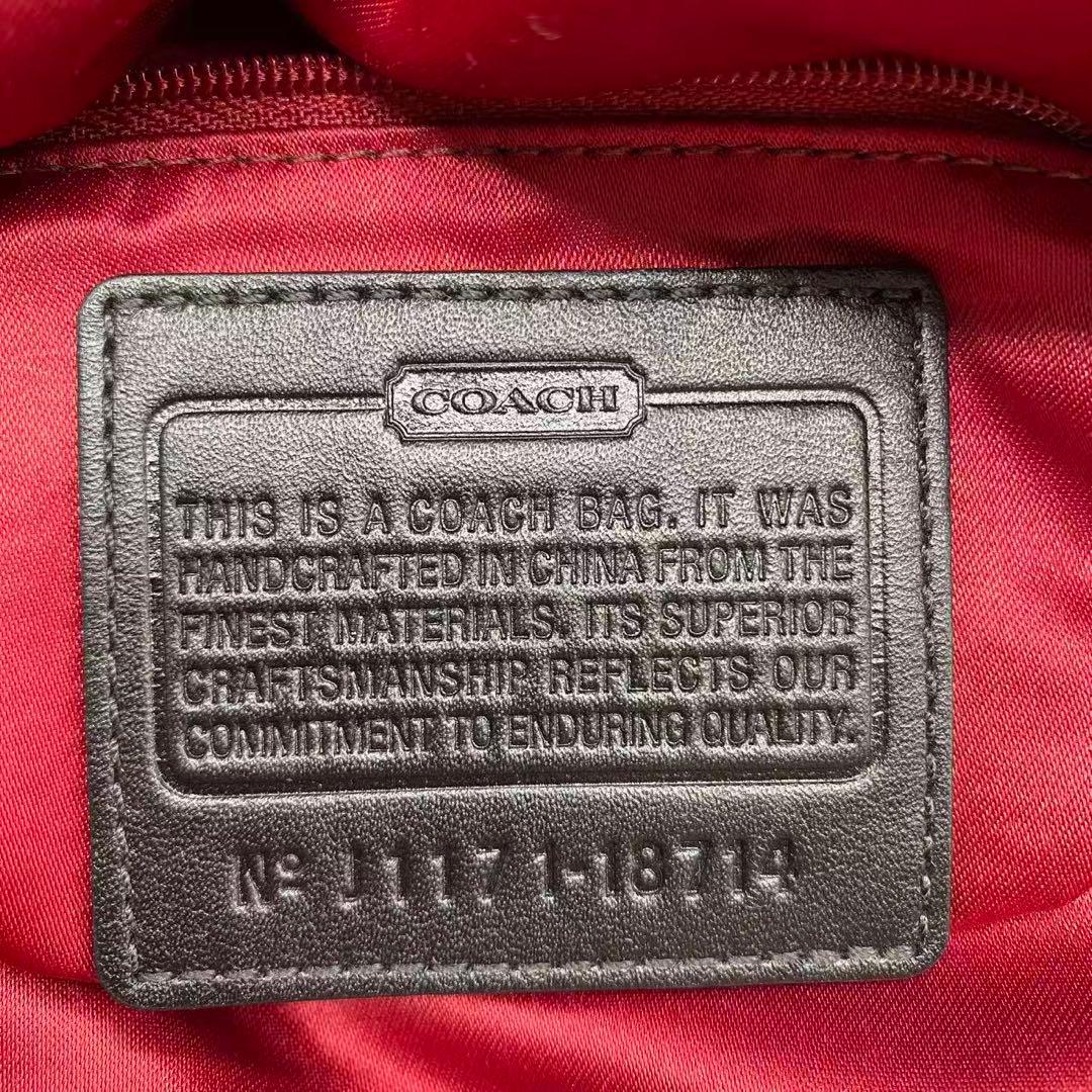 コーチ　ショルダーバッグ　肩掛け　斜め掛け　キャンバス　ポピー　18714