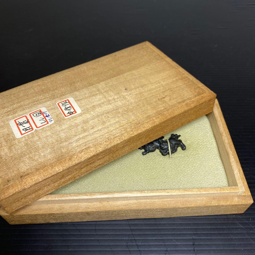 江戸時代　獅子目貫（目に金）　11g 東さ7-1012☆2F