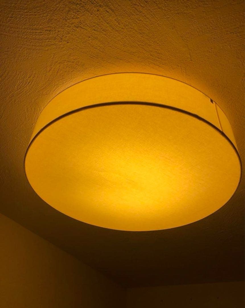 布張り照明　LX-2928-L 電球色シーリングライト 直径800mm