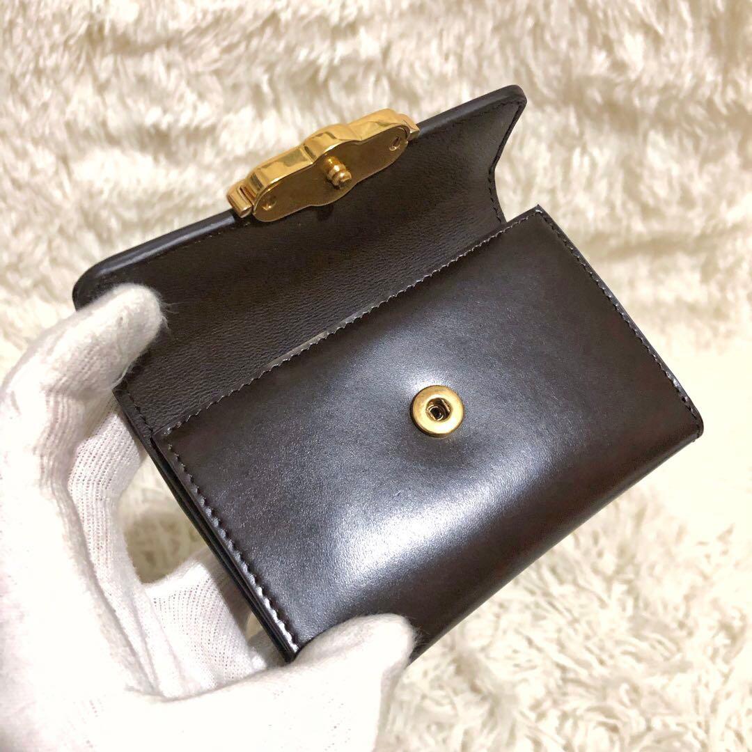 現行·未使用✨マルベリー レザー　三つ折り財布