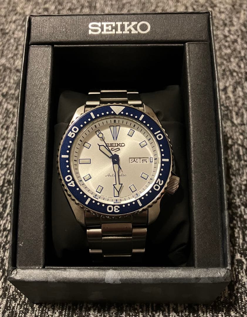 【美品】SEIKO SBSA 263 自動巻腕時計シルバー/ブルー 300本限定