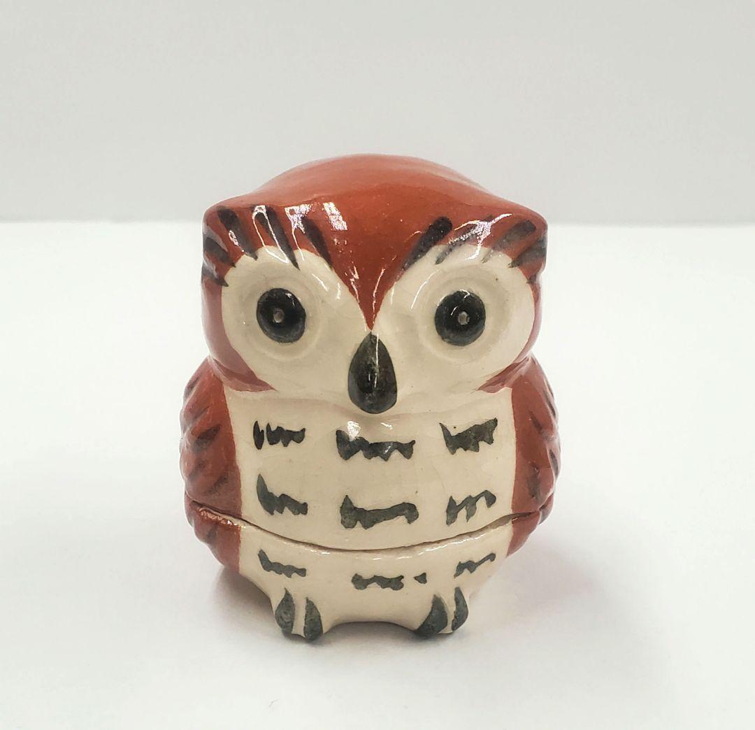 茶道具　香合　ふくろう　伊東桂楽作　新品未使用