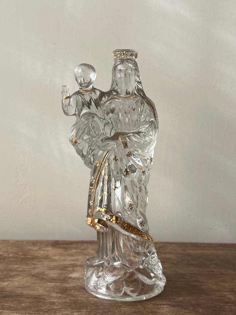 ガラス 聖母子像 マリア像