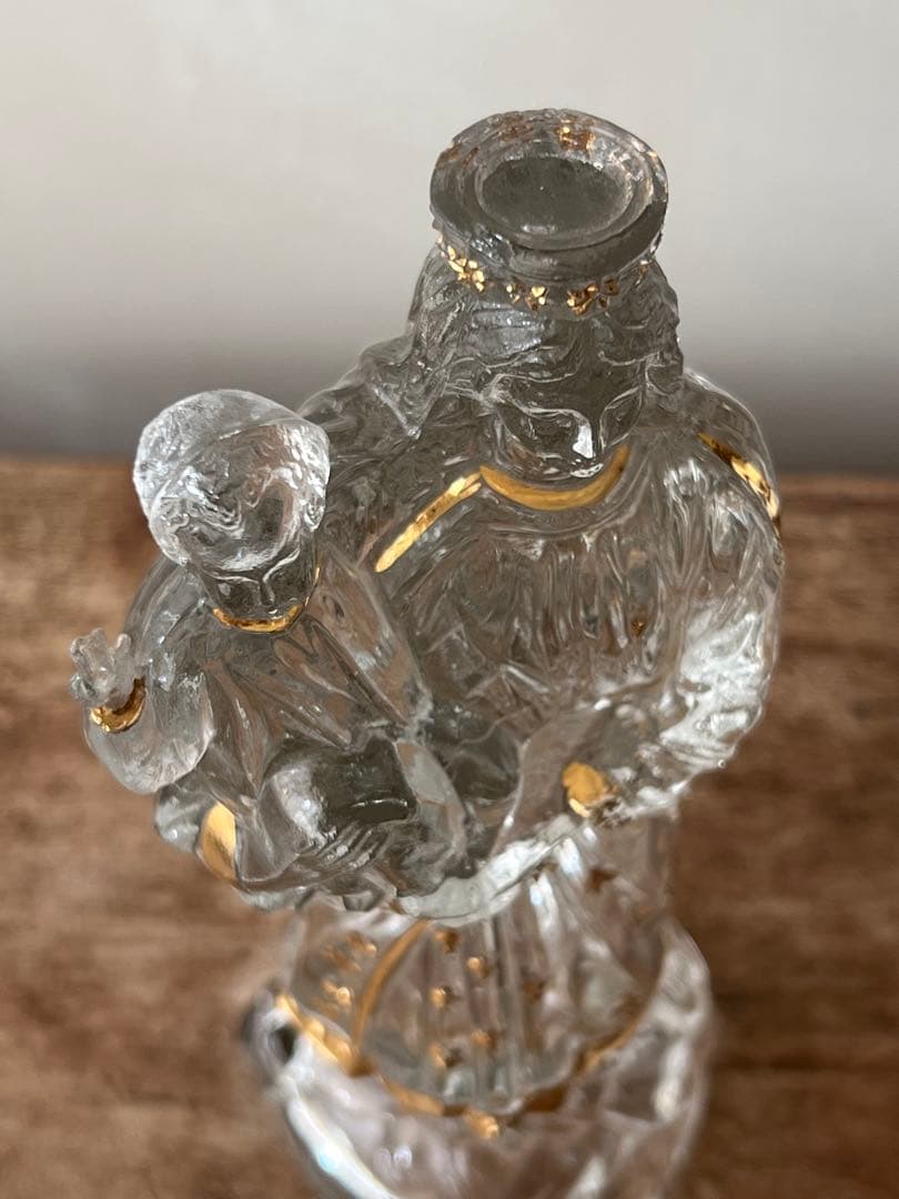 ガラス 聖母子像 マリア像