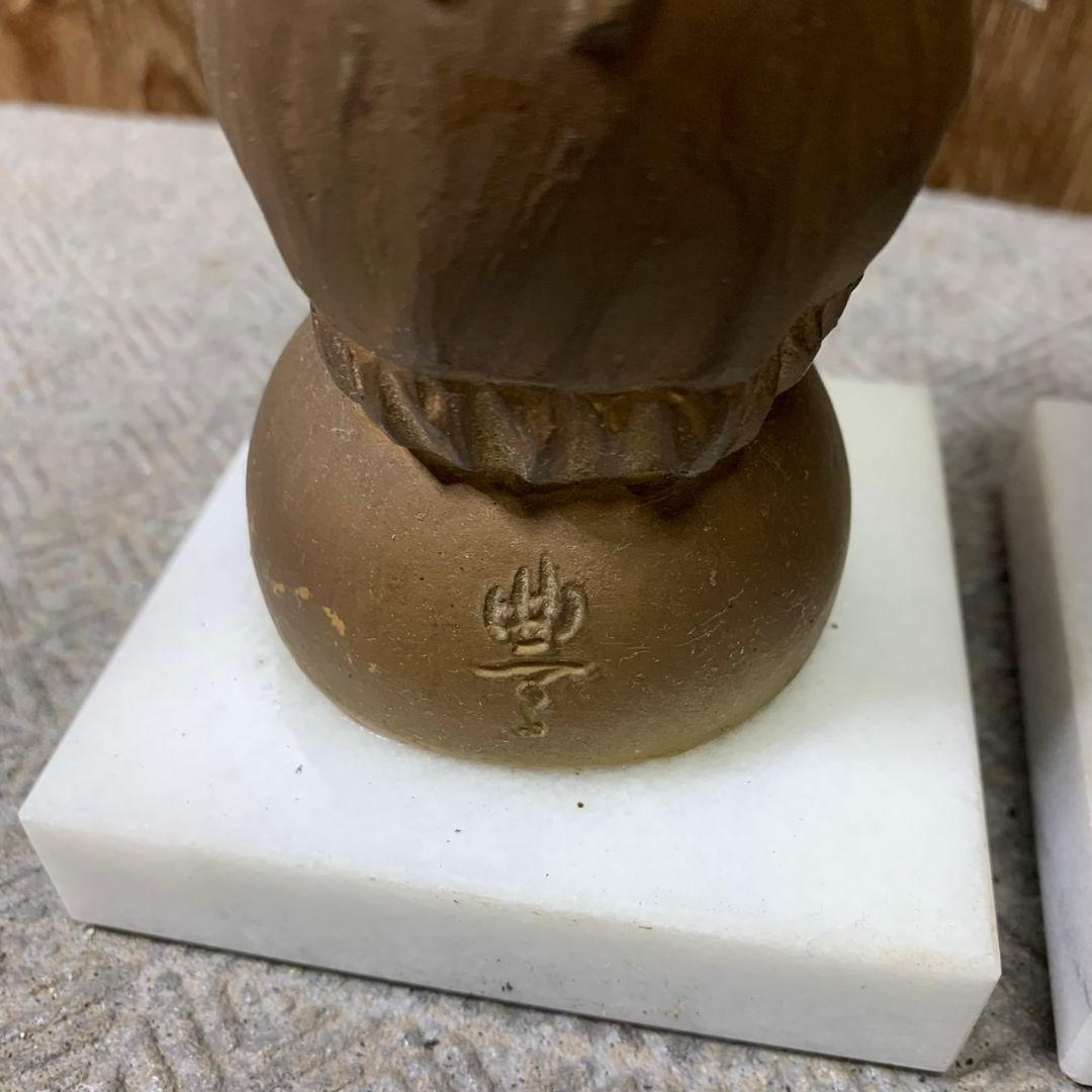 J544 加藤豊 ブロンズ像 「おもい」「そよかぜ」 2点セット