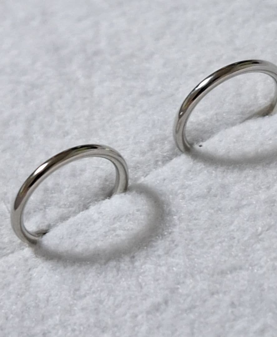 14金 フープピアス k14WG