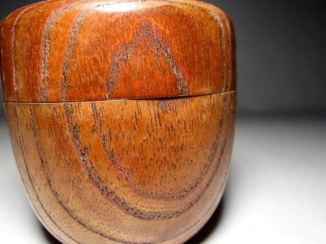 千家十職 指物師 駒沢利斎 桐木地 中棗 裏千家十四代 淡々斎花押　　　m129